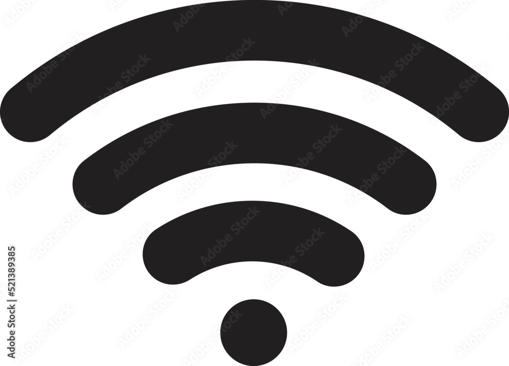 Wifi icon vector, wireless internet sign. Remote internet access symbol Wifi icon vector, wireless internet sign. Remote internet access symbol