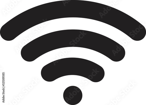 Wifi icon vector, wireless internet sign. Remote internet access symbol