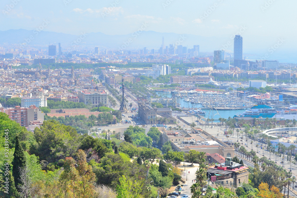 Top-view of Barcelona