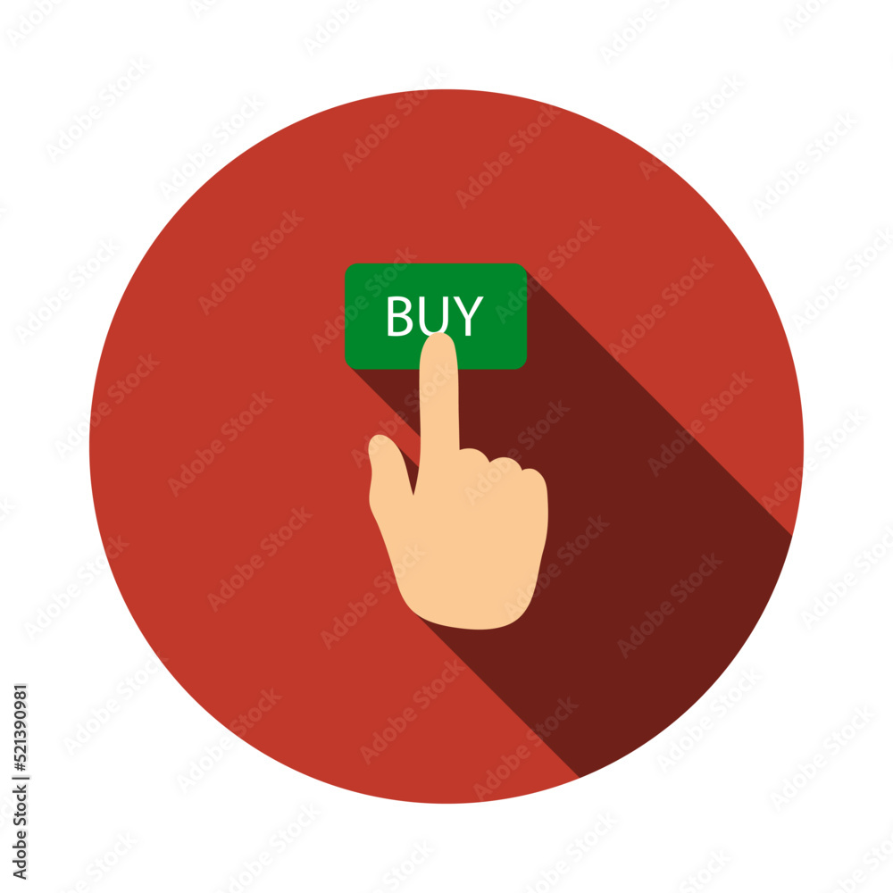 Finger Push The Buy Button Icon Finger Push The Buy Button Icon
