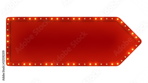 Frame and gold light polygon style on white background. 3d rendering