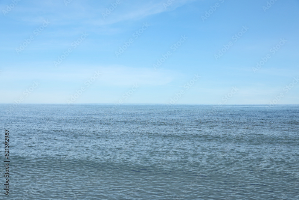 Beautiful view of sea on sunny day
