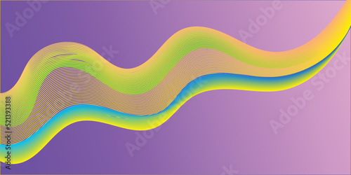 Multi colored quilling paper lying on colorful background. blending gradient colors 
