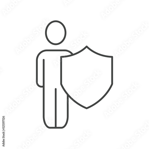 Protected human body icons  symbol vector elements for infographic web