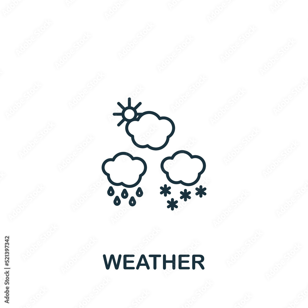 Weather icon. Monochrome simple icon for templates, web design and infographics Weather icon. Monochrome simple icon for templates, web design and infographics