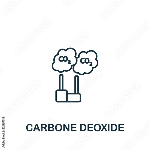 Carbone Deoxide icon. Monochrome simple icon for templates  web design and infographics