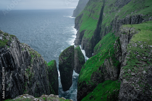 Dunnesdrangar rock formations on Vagar, Faroe Islands