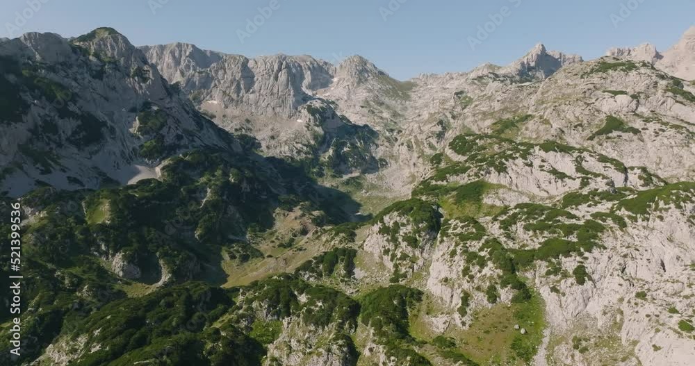 durmitor mountain range aerial view durmitor mountain range aerial view