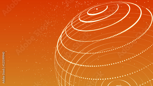 A sphere made up of dots. Vector globe grids. Futuristic grid of the globe. The concept of science and technology. Abstract globe grid.