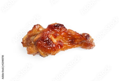 Delicious fried chicken wing isolated on white
