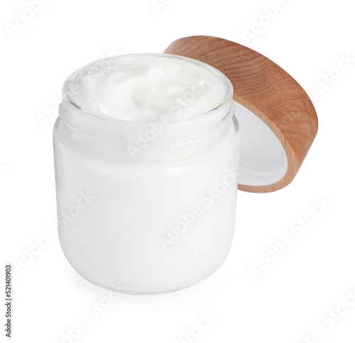 Jar of face cream isolated on white