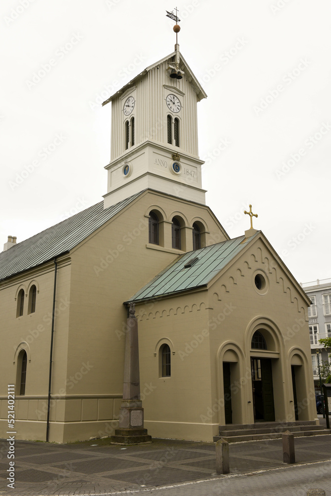 Traditional church at Reykjavik in Iceland Traditional church at Reykjavik in Iceland