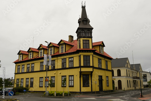 Traditional house at Reykjavik on Iceland