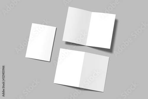 A5 Bifold Brochure Blank Mockup