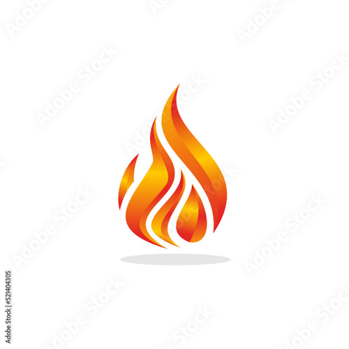  3d fire logo