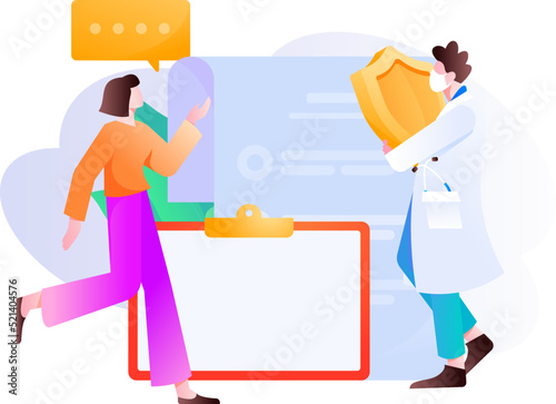 Doctor epidemic prevention and anti epidemic flat vector concept operation illustration
