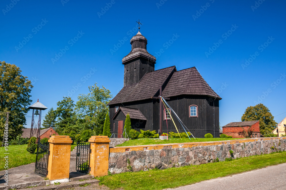 Fototapeta premium Church of st. James the Apostle, Krępsk, Pomeranian Voivodeship, Poland