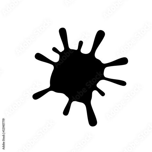 Ink or liquid blot glyph icon