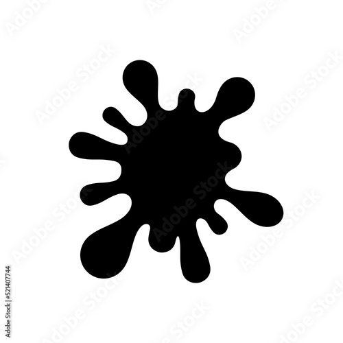 Ink or liquid blot glyph icon