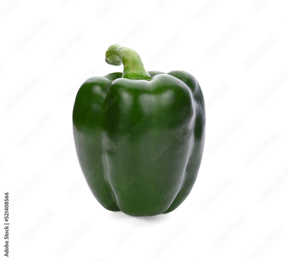 sweet green pepper isolated on white background