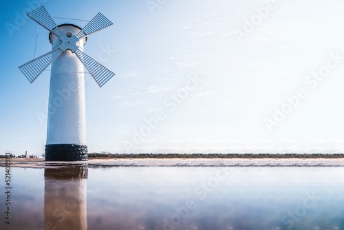 windmill in by the water in Świnoujście, Poland