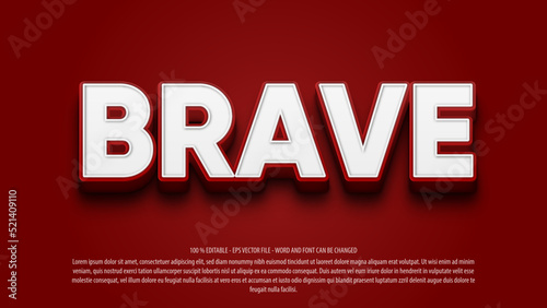 Red 3d bold style editable text effect