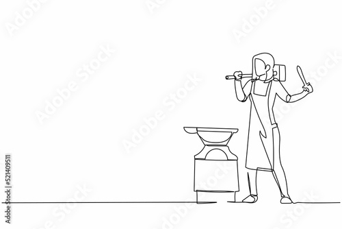 Single one line drawing