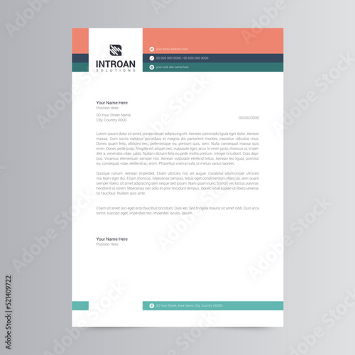 Clean and Corporate Letterhead Template