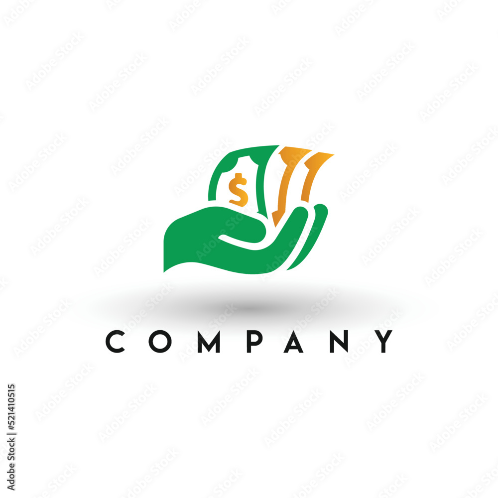 Φωτογραφία Make Money with hand Logo, business money logo, Finance consultant logo, dollar