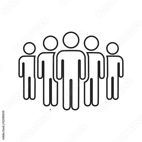 Accompaniment, company, group line icon. Outline art vector.