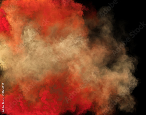 Red and beige color fantasy smoke and magic fog dark texture