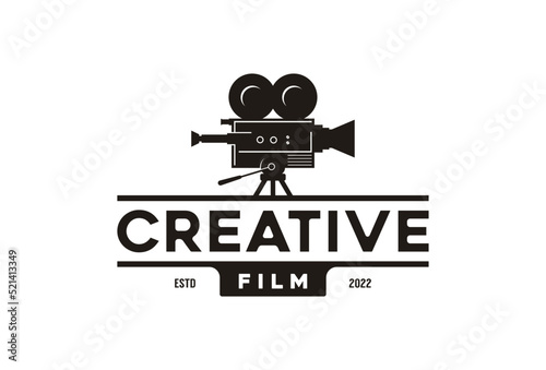 Vintage Video Camera Logo design for movie  cinema production