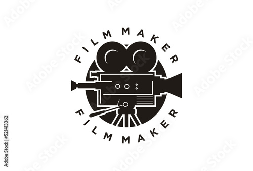Vintage Video Camera Logo design for movie  cinema production