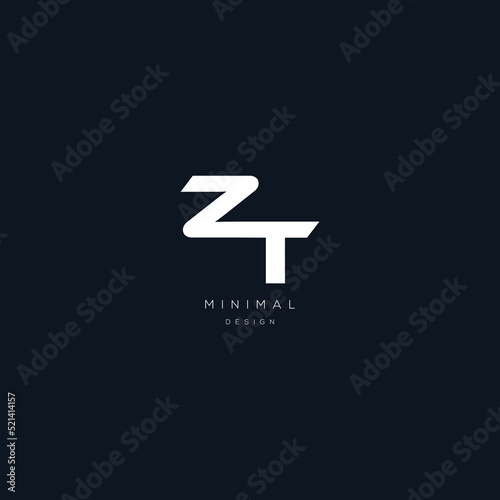 Initial letter zt sport vector icon photo