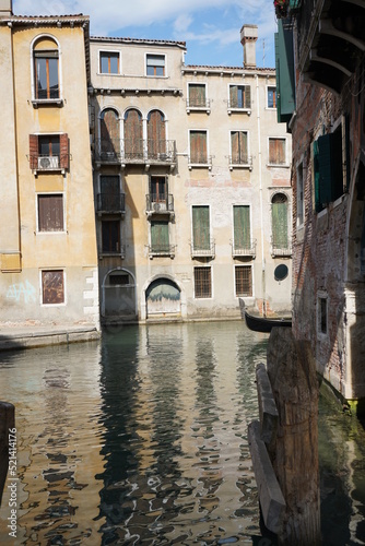 Gondolers in Venice Canals Italy Beautiful old architecture reflections high resolution 