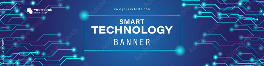 technology banner linkedin Stock Vector | Adobe Stock