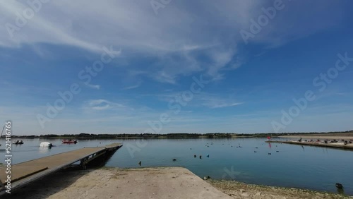 Footage of a Draycote Water reservoir in Dunchurch near Rugby in UK photo