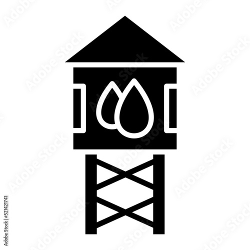 Water Tower Glyph Icon