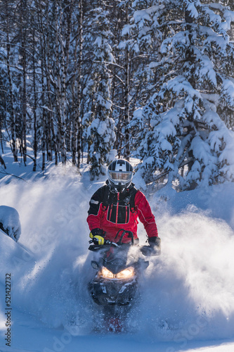 active recreation on snowmobiles