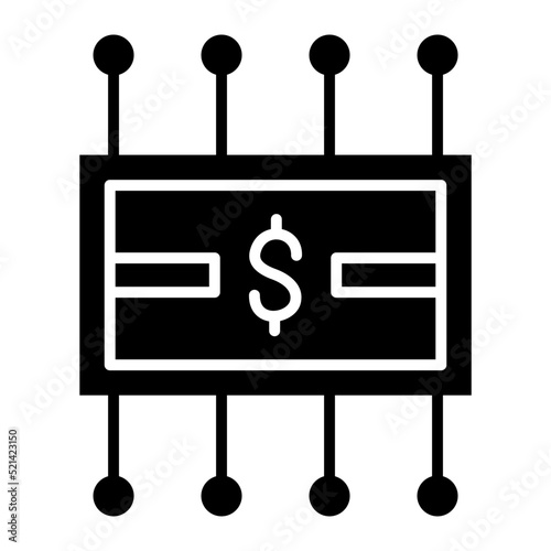 Money Network Glyph Icon