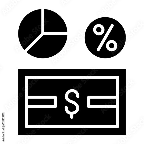 Money Margin Glyph Icon