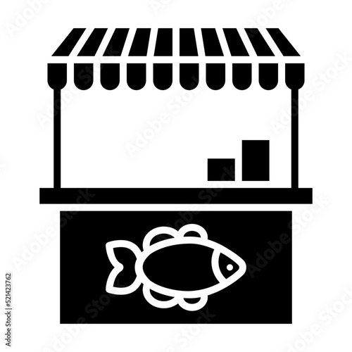 Fish Market Glyph Icon