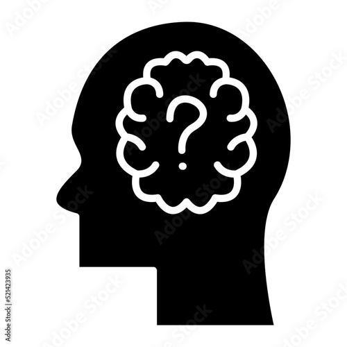 Mental Disorder Glyph Icon