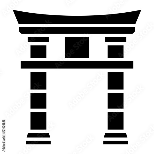 Torii Gate Glyph Icon