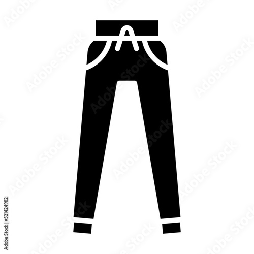 Sweat Pants Glyph Icon