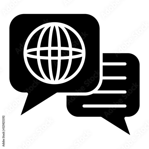 Bubble Chat Glyph Icon