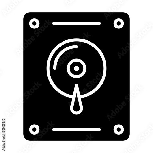 Hard Disk Glyph Icon