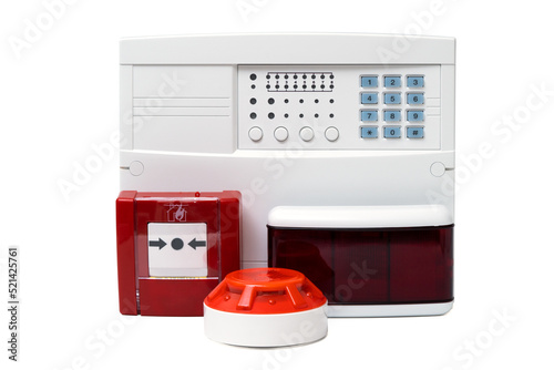 Fire alarm security. Good for security servise engeniering company site or advertising photo