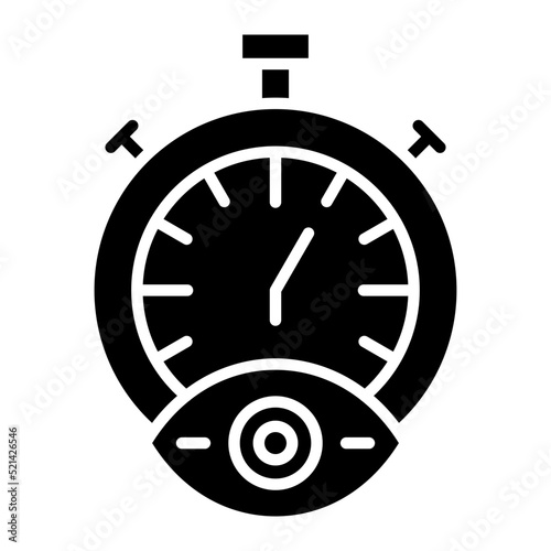 Time Tracking Glyph Icon