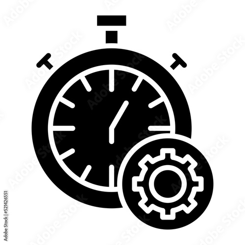 Time Management Glyph Icon